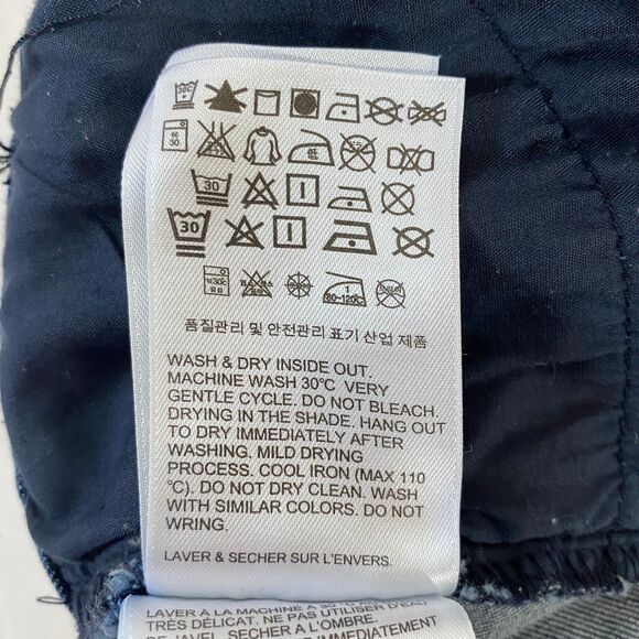 Roxy Contrast Denim Beaded Shorts Womens Size 28 Multicolor Frayed Hem Stripes - Picture 15 of 16